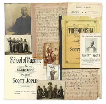 (RAGTIME.) JOPLIN, SCOTT, ET AL. Small but exceptional archive of Ragtime related material from the personal collection of music histor